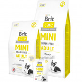 Пълноценна суха храна Brit Care Mini Grain Free Adult за пораснали кучета от малките породи